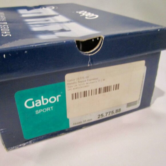 $200 GABOR UK 5 US 7 expresso PLATFORM sandal METALLIC brown NAIL HEADS sexy - Picture 8 of 9